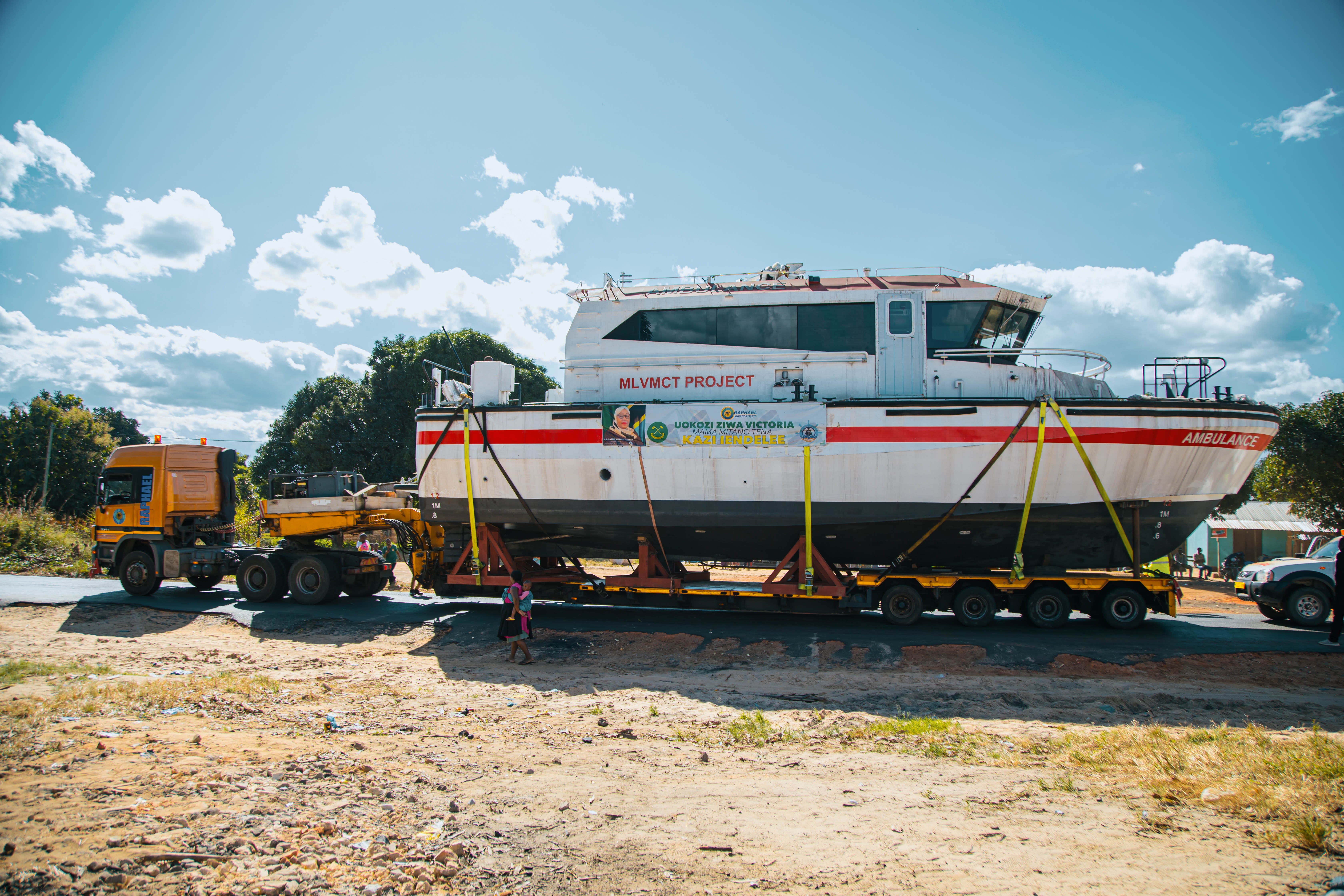 Transportation of Ambulance Boat from Mtwara to Mwanza