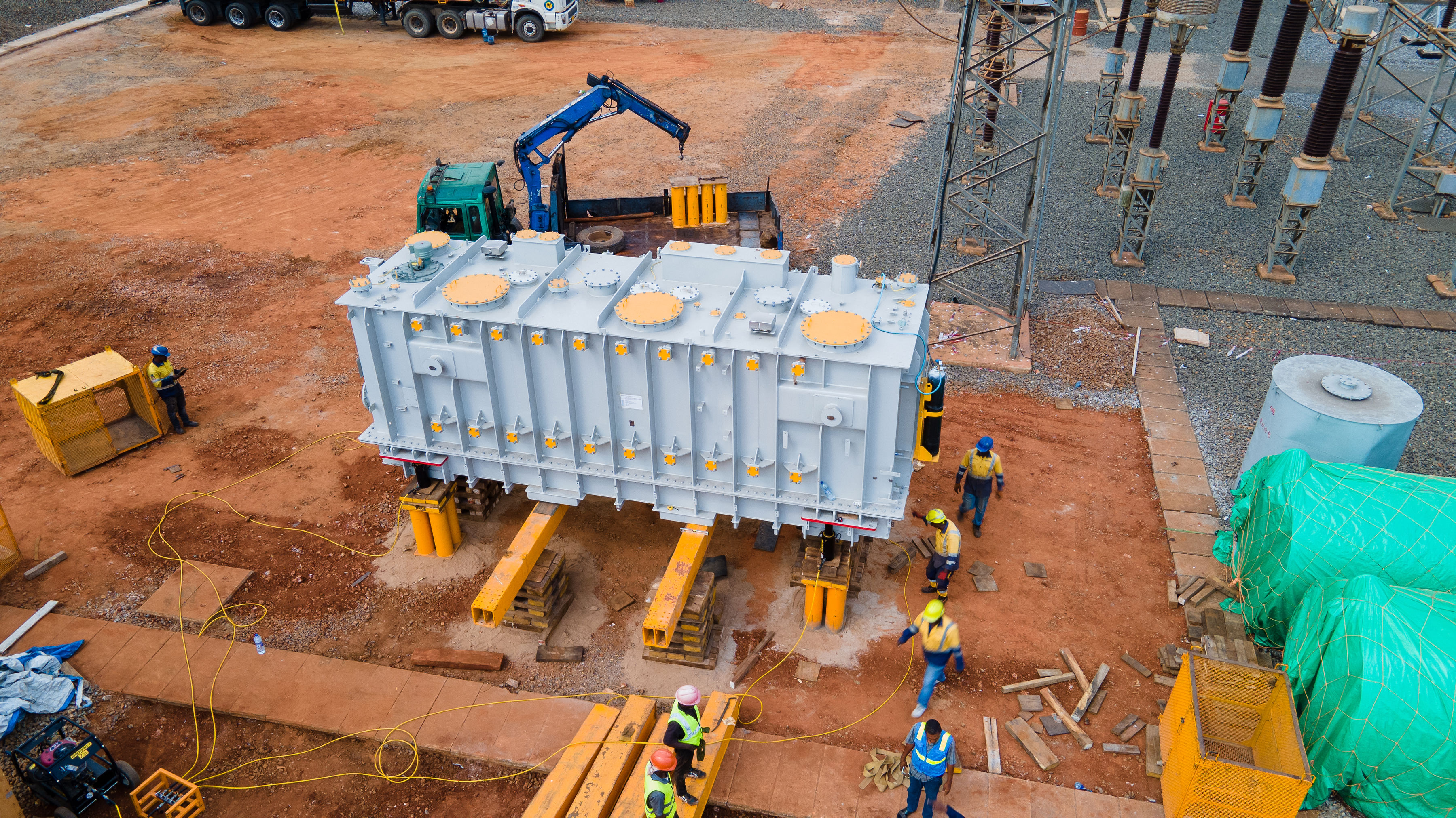 Transportation of high-voltage transformers