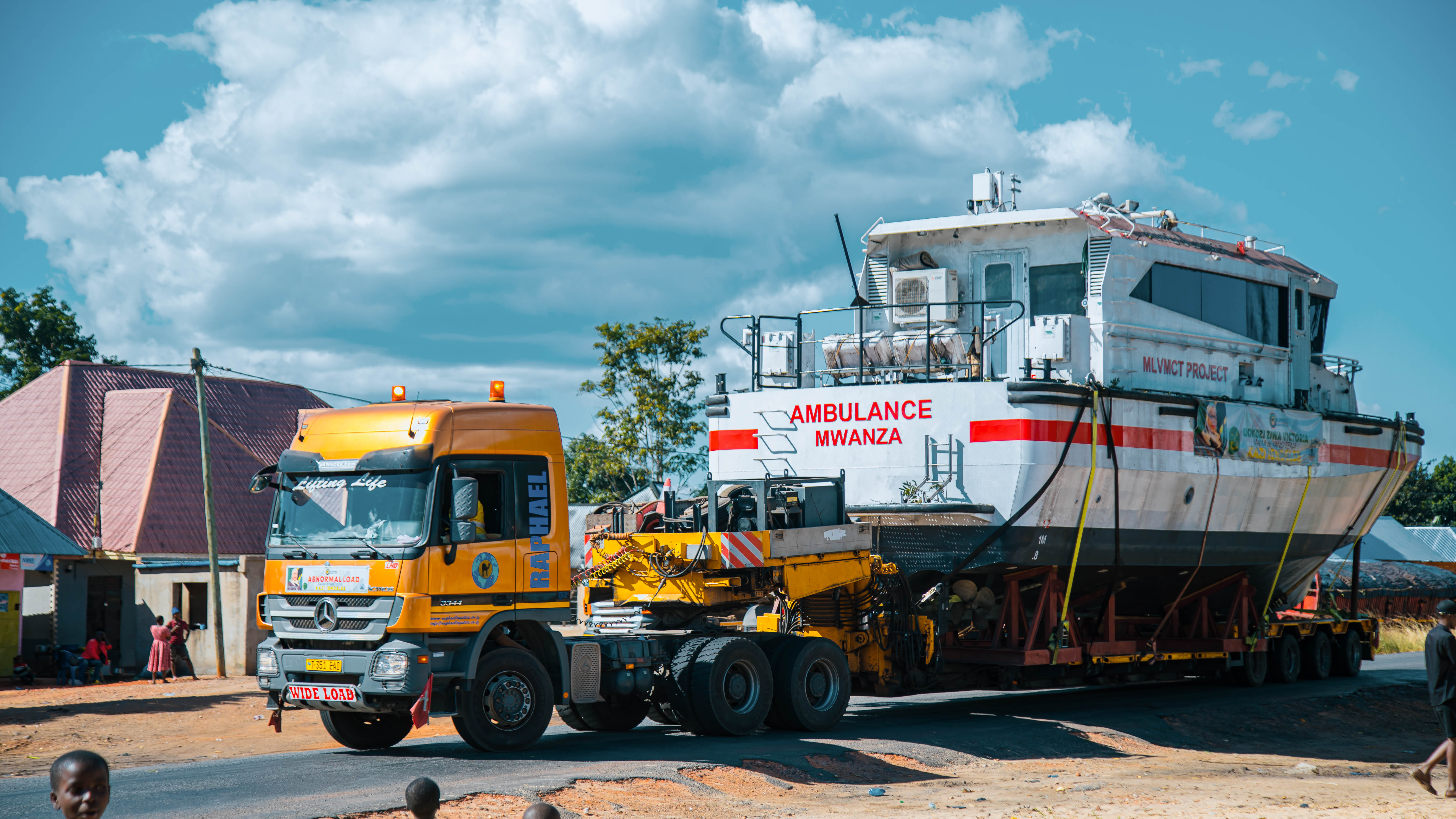 Transportation of Ambulance Boat from Mtwara to Mwanza - View 2
